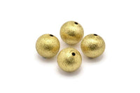 12 Raw Brass Ball Beads 16 Mm Bs-1086--N571