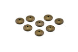 Brass Connector Bead, 250 Antique Brass Round Middle Hole Bead Caps, Connectors, Findings, Charms  (8mm)  K018