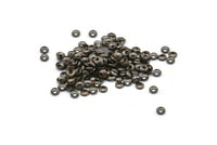 Cambered Connector, 500 Antique Brass Round Cambered Middle Hole Connector, Findings (3mm) K015