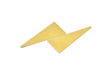 Brass Triangle Blank, 10 Raw Brass Triangle Blanks Stamping Tags Without (54x23x0.70mm) C005