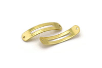 Brass Bracelet Blank, 20 Raw Brass Bracelet Blanks with 2 holes (33x8x0.80mm) A1117