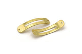 Brass Bracelet Blank, 20 Raw Brass Bracelet Blanks with 2 holes (33x8x0.80mm) A1117