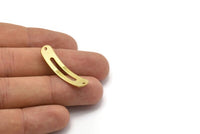 Brass Bracelet Blank, 20 Raw Brass Bracelet Blanks with 2 holes (33x8x0.80mm) A1117