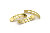 Brass Bracelet Blank, 20 Raw Brass Bracelet Blanks with 2 holes (33x8x0.80mm) A1117