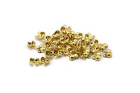 Ball Chain Connector, 100 Raw Brass Ball Chain Connector Clasps (2.3mm)  L018