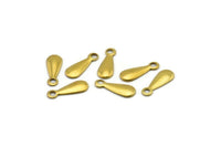 Tiny Bracelet Charm, 50 Raw Brass Charms, (12x5mm) Brs137 A0306