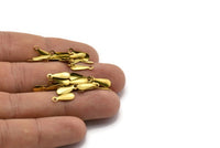 Brass Tiny Charm, 250 Raw Brass Charms, (12x5mm) Brs137 A0306