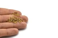 Brass Marquise Ring , 100 Raw Brass Marquise Ring, Connector, Charms (6x12x0.5mm) D0039