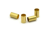 Brass Round Tubes, 50 Raw Brass Tubes (6x10mm) Bs 1531