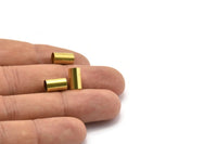 Brass Round Tubes, 50 Raw Brass Tubes (6x10mm) Bs 1531