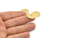 Brass Geometric Charm, 24 Textured Raw Brass Pizza Slice Charms With 2 Holes, Pendants, Connectors (20x17x0.50mm) D1090