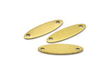 Brass Marquise Connector, 12 Raw Brass Marquise Blanks with 2 Holes  (24x7x0.80mm) Y133