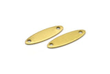 Brass Marquise Connector, 12 Raw Brass Marquise Blanks with 2 Holes  (24x7x0.80mm) Y133
