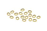 4.5mm Jump Rings - 100 Raw Brass Oval Strong Jump Rings (4.5x6mm) Brs 435 A0360
