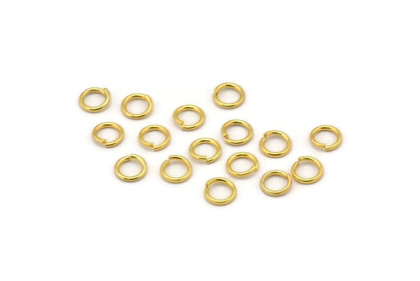 Gold Jump Ring, 250 Gold Tone Brass Jump Rings (5x0.8mm) A0993