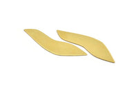 8 Raw Brass Stamping  Blanks No Hole  (59mmx0.80mm)  D0390--C034