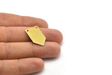 House Necklace Charm, 12 Raw Brass House Shape Stamping Blanks With 2 Holes (25x15x0.80mm) D0317--c061