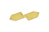 House Shape Blank, 12 Raw Brass House Shape Stamping Blanks with 2 Holes (25x15x0.80mm) D0319--C063