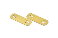 10 Raw Brass Stamping Pendant , Blanks (40x14x0.80 Mm) D0253--c027