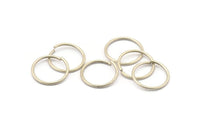 20mm Jump Ring - 12 Antique Silver Plated Brass Jump Rings (20x1.5mm) D0234
