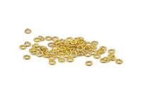 Gold Jump Ring, 500 Gold Tone Brass Jump Rings (3x0.6mm) A0995