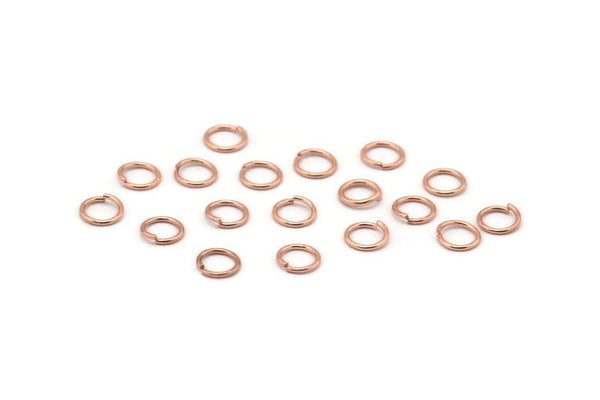 4mm Jump Ring, 500 Rose Gold Tone Brass Jump Rings (4x0.5mm) A1028