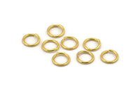 Gold Jump Ring, 50 Gold Tone Brass Jump Rings (8x1mm) A0999