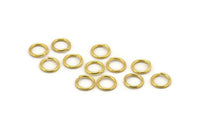 Gold Jump Ring, 50 Gold Tone Brass Jump Rings (8x1mm) A0999