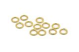 Gold Jump Ring, 100 Gold Tone Brass Jump Rings (8x1mm) A0999