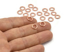 8mm Jump Ring, 100 Rose Gold Tone Brass Jump Rings (8x1.2mm) A1058