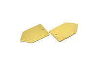 Brass  Stamping Blank, 12 Raw Brass House Shape Stamping Blanks with 1 Hole (25x15x0.80mm)   D0320--C064