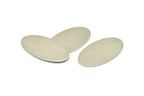 Steel Oval Blank, 10 Stainless  Steel Oval Stamping Blanks (35x19x0.60mm) M02461