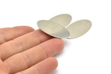 Steel Oval Blank, 10 Stainless  Steel Oval Stamping Blanks (35x19x0.60mm) M02461