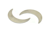Steel Moon Blank, 12 Stainless Steel Moon Blanks, Stamping Blanks (35x9x0.60mm) M02457
