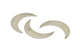 Steel Moon Blank, 12 Stainless Steel Moon Blanks, Stamping Blanks (35x9x0.60mm) M02457
