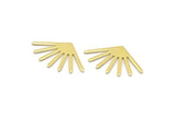 Brass Sun Blank, 12 Raw Brass Sun Blanks, Findings (24x16x0.80mm) M02439