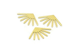 Brass Sun Blank, 12 Raw Brass Sun Blanks, Findings (24x16x0.80mm) M02439