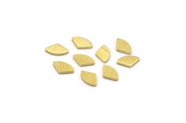 Brass Geometric Blank, 250 Textured Raw Brass Tiny Pizza Slice Blanks, Findings (6x4x0.80mm) M02464