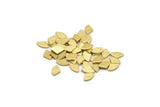 Brass Geometric Blank, 250 Textured Raw Brass Tiny Pizza Slice Blanks, Findings (6x4x0.80mm) M02464