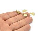 Brass Sun Blank, 24 Raw Brass Sun Blanks, Findings, Connectors (8x15x0.80mm) M02399