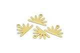 Brass Sun Charm, 24 Raw Brass Sun Charms With 1 Loop (10x15x0.80mm) M02402