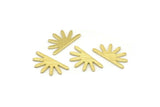 Brass Sun Blank, 24 Textured Raw Brass Sun Blanks, Findings, Connectors (8x15x0.80mm) M02407