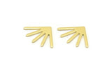 Brass Sun Blank, 24 Raw Brass Sun Blanks, Findings (18x13x0.80mm) M02415