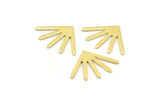 Brass Sun Blank, 24 Raw Brass Sun Blanks, Findings (18x13x0.80mm) M02415