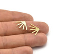 Brass Sun Blank, 24 Raw Brass Sun Blanks, Findings (18x13x0.80mm) M02415