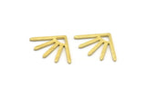 Brass Sun Blank, 24 Textured Raw Brass Sun Blanks, Findings (18x13x0.80mm) M02424