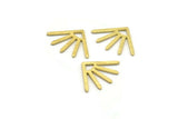 Brass Sun Blank, 24 Textured Raw Brass Sun Blanks, Findings (18x13x0.80mm) M02424