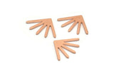 Copper Sun Blank, 12 Raw Copper Sun Blanks, Findings (18x13x0.80mm) M02431