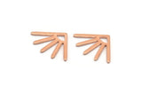 Copper Sun Blank, 12 Raw Copper Sun Blanks, Findings (18x13x0.80mm) M02432