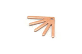 Copper Sun Charm, 12 Raw Copper Sun Charms With 1 Hole (18x13x0.80mm) M02437